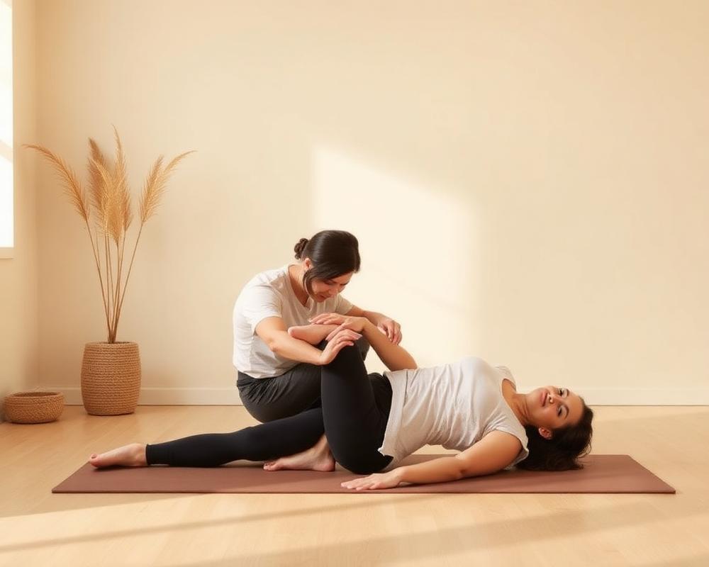 Stretching asistat pe saltea